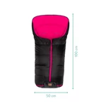 Kép 10/10 - Fillikid bundazsák babakocsiba Eco big 1220-22 fekete pink béléssel