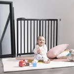 Kép 2/3 - Badabulle ajtórács Deco Pop fa 63-106 cm fekete B025227