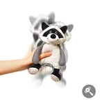 Kép 4/4 - BabyOno csörgő Rocky mosómaci plüss 25cm 745