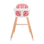 Kép 2/10 - Kinderkraft etetőszék Sienna 2in1 fa lábbal pink