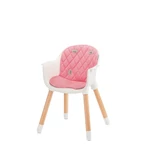Kép 7/10 - Kinderkraft etetõszék Sienna 2in1 fa lábbal pink