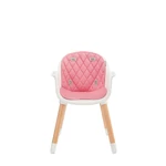 Kép 8/10 - Kinderkraft etetõszék Sienna 2in1 fa lábbal pink