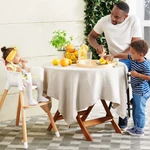 Kép 10/10 - Kinderkraft etetõszék Sienna 2in1 fa lábbal pink