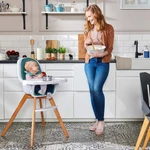 Kép 10/10 - Kinderkraft etetőszék Tixi 2in1 fa lábbal türkiz