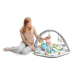 Kép 9/10 - Kinderkraft játszószőnyeg SmartPlay játékhíddal, felhajtható széllel és labdákkal