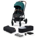 Kép 1/10 - Kinderkraft babakocsi többfunkciós Evolution Cocoon 2in1 puha mózessel Midnight green