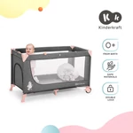 Kép 5/9 - Kinderkraft utazóágy Joy szürke-pink