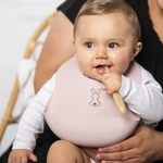 Kép 2/2 - Nattou előke szilikon antik pink