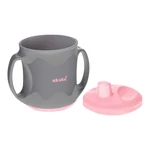Kép 2/3 - Akuku itatópohár csőrös 200ml  szürke-pink