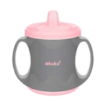 Kép 1/3 - Akuku itatópohár csőrös 200ml  szürke-pink