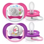 Kép 1/6 - Philips AVENT játszócumi ultra air 6-18hó lány állatos 2db