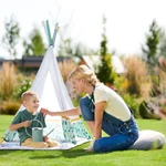 Kép 9/9 - Kinderkraft játszószőnyeg  - Little Gardener játékhíddal sátorral
