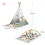 Kép 1/9 - Kinderkraft játszószőnyeg  - Little Gardener játékhíddal sátorral