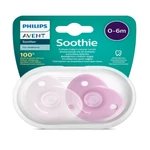 Kép 2/2 - Philips AVENT játszócumi szilikon Soothie 0-6hó lány 2db
