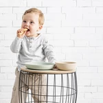 Kép 4/4 - Nattou étkészlet szilikon 3 részes homok-zöld