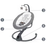 Kép 5/6 - Zopa elektromos hinta - Lullaby - sötét vázzal Szürke csillagok