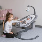 Kép 6/6 - Zopa elektromos hinta - Lullaby - sötét vázzal Szürke csillagok