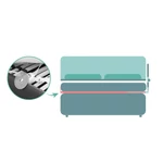 Kép 6/8 - Fillikid leesésgátló - boxspring-ágyra is - Lara 150x60cm szürke 289-60-07