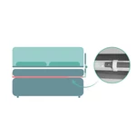 Kép 7/8 - Fillikid leesésgátló - boxspring-ágyra is - Lara 150x60cm szürke 289-60-07