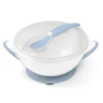 Kép 1/8 - BabyOno tányér - tapadó aljú, fedeles, kanállal kék 1063/05