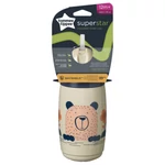 Kép 1/3 - Tommee Tippee itatópohár - Superstar Insulated Straw Cup szívószálas hőtartó 266ml 12hó drapp