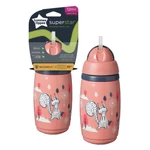 Kép 3/3 - Tommee Tippee itatópohár - Superstar Insulated Straw Cup szívószálas hőtartó 266ml 12hó rózsaszín