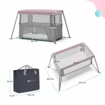 Kép 7/7 - Kinderkraft utazóágy Movi pink