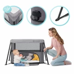 Kép 6/7 - Kinderkraft utazóágy Movi szürke