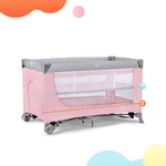 Kép 4/8 - Kinderkraft utazóágy - Leody - állítható magasságú pink