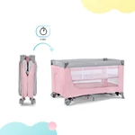 Kép 6/8 - Kinderkraft utazóágy - Leody - állítható magasságú pink