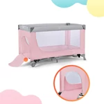 Kép 7/8 - Kinderkraft utazóágy - Leody - állítható magasságú pink