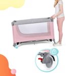 Kép 8/8 - Kinderkraft utazóágy - Leody - állítható magasságú pink