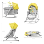 Kép 10/10 - Kinderkraft 5in1 bölcső-babaágy-hinta-pihenőszék-szék - Unimo Up sárga