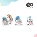 Kép 8/10 - Kinderkraft 5in1 bölcsõ-babaágy-hinta-pihenõszék-szék - Unimo Up világoskék