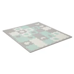 Kép 1/8 - Kinderkraft szivacspuzzle szõnyeg - Luno Shape 30db menta-szürke