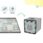 Kép 5/8 - Kinderkraft szivacspuzzle szõnyeg - Luno Shape 30db menta-szürke