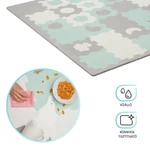 Kép 6/8 - Kinderkraft szivacspuzzle szõnyeg - Luno Shape 30db menta-szürke