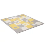 Kép 1/7 - Kinderkraft szivacspuzzle szõnyeg - Luno Shape 30db sárga-szürke