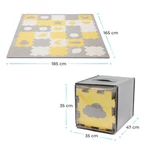 Kép 7/7 - Kinderkraft szivacspuzzle szõnyeg - Luno Shape 30db sárga-szürke