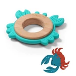 Kép 2/4 - BabyOno rágóka - fa/szilikon  Crab 1075/02