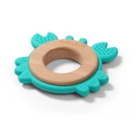 Kép 1/4 - BabyOno rágóka - fa/szilikon  Crab 1075/02