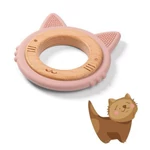 Kép 4/6 - BabyOno rágóka - fa/szilikon cica 1076/02