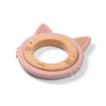 Kép 1/6 - BabyOno rágóka - fa/szilikon cica 1076/02