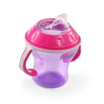 Kép 2/6 - BabyOno itatópohár - csöpögésmentes puha csőrrel 3hó 180ml pink 1456/02