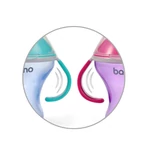 Kép 4/6 - BabyOno itatópohár - csöpögésmentes puha csőrrel 3hó 180ml pink 1456/02