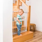 Kép 3/6 - Babyono ajtórács fém - toldalékkal, 75-96cm fehér 943/01