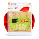 Kép 7/7 - Munchkin tányér szett háromrekeszes Lil Apple 3db 6hó