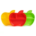 Kép 1/7 - Munchkin tányér szett háromrekeszes Lil Apple 3db 6hó