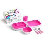 Kép 1/10 - Munchkin étkészlet Color Me Hungry Splash 7db 18hó rózsaszín