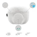 Kép 3/6 - Zopa párna babáknak - laposfejûség elleni memóriahabos ergonomikus Tencel fehér